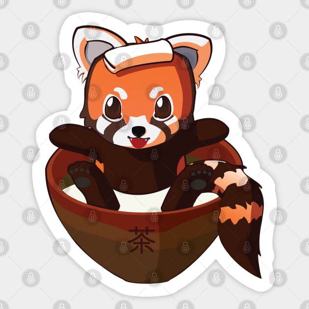 Red Panda Otcha Onsen Sticker by Myanko